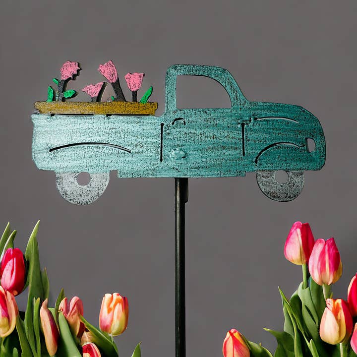 Vintage pickup lastbil växt insats trädgård insats gräsmatta insats eco för wholesale av Whimsies