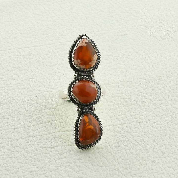 Underbara mexikanska Opal Sterling Silver Ring för wholesale av Silvex Jewelry