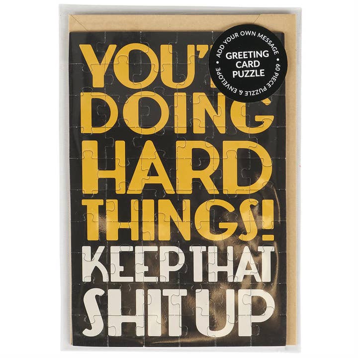 Questionables - Wholesale Everyday Greeting Card - You're Doing Hard Things Puzzle Card