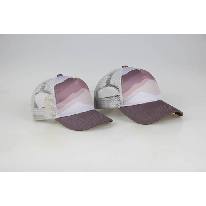 Wild Child Hat Co - Wholesale Kids Hat - Kids - Purple Mountain Trucker Hat Toddler Size2