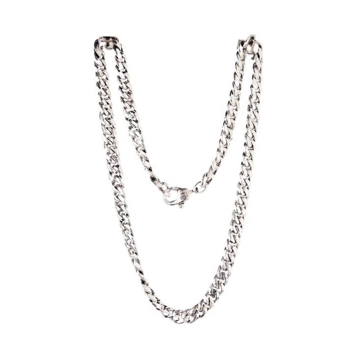 Corrente Decote Prateado S Facetted por atacado de ElfCraft