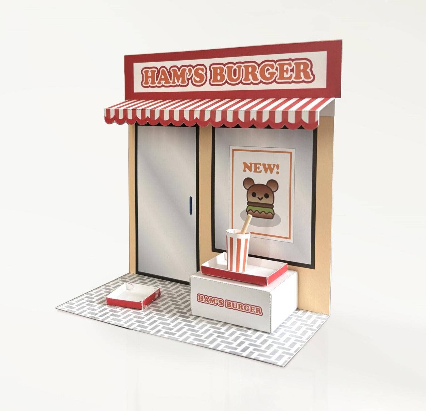 「FUNJI」In Japan – Engroshandel DIY-hobbysæt – Nålefiltning Sæt: Hamster Burgerbutik DIY Håndværkssæt2