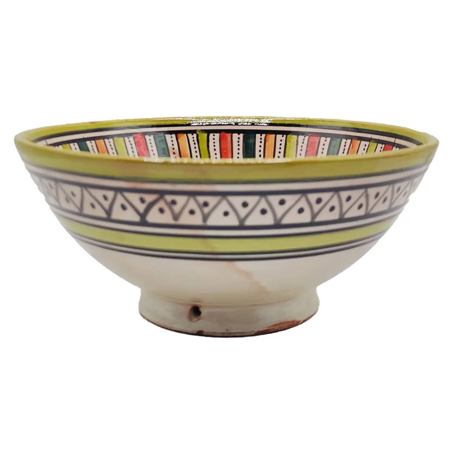 Etnico del Mondo - Wholesale Decoratief bord/schotel/kom - Marokkaanse Terracotta Keramische Kom Uit Safi 25 cm #32