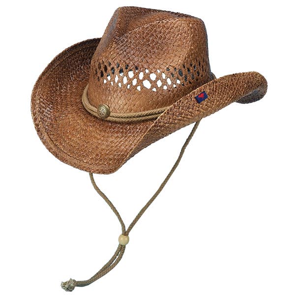 Peter Grimm - Wholesale Cowboy Hat - Unisex - Desperado Straw Western Drifter Cowboy Hat