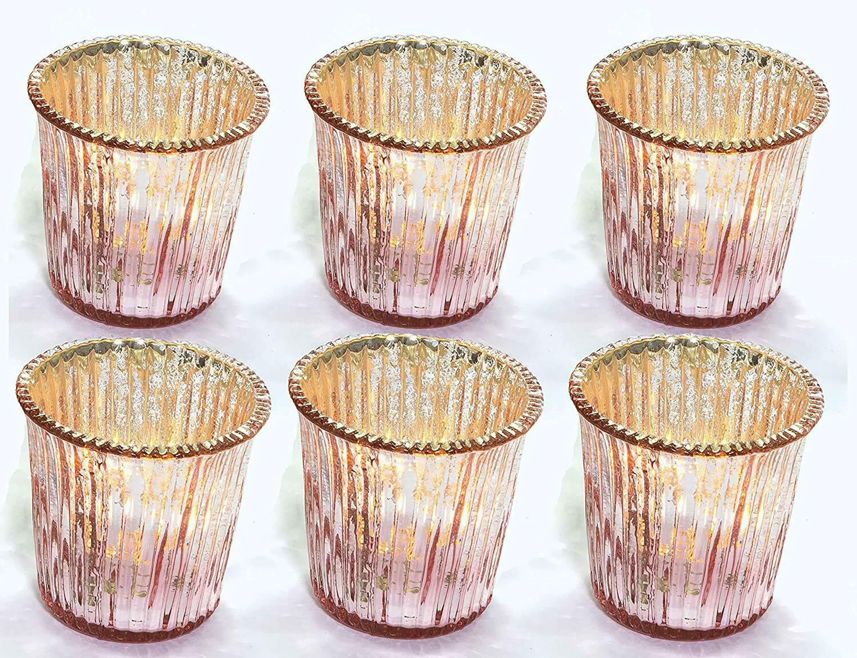 Globe Enterprise – wholesale Candle holder – Mercury Glass Ribbed Candle Holders | Elegant Wedding Decor3