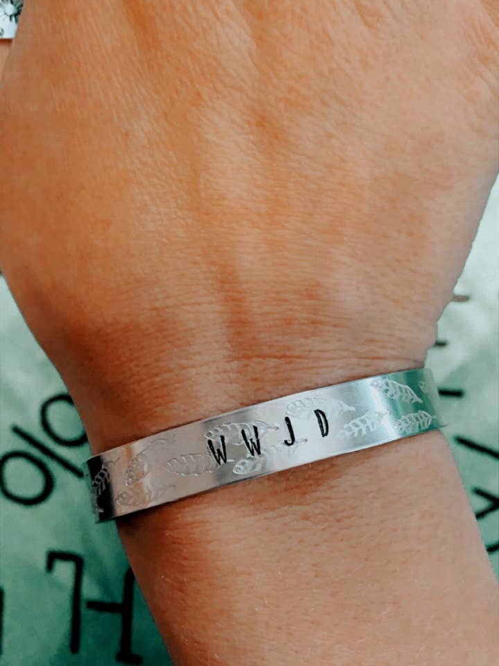 WWJD bracelet for wholesale by Diamond Basin Design Co.