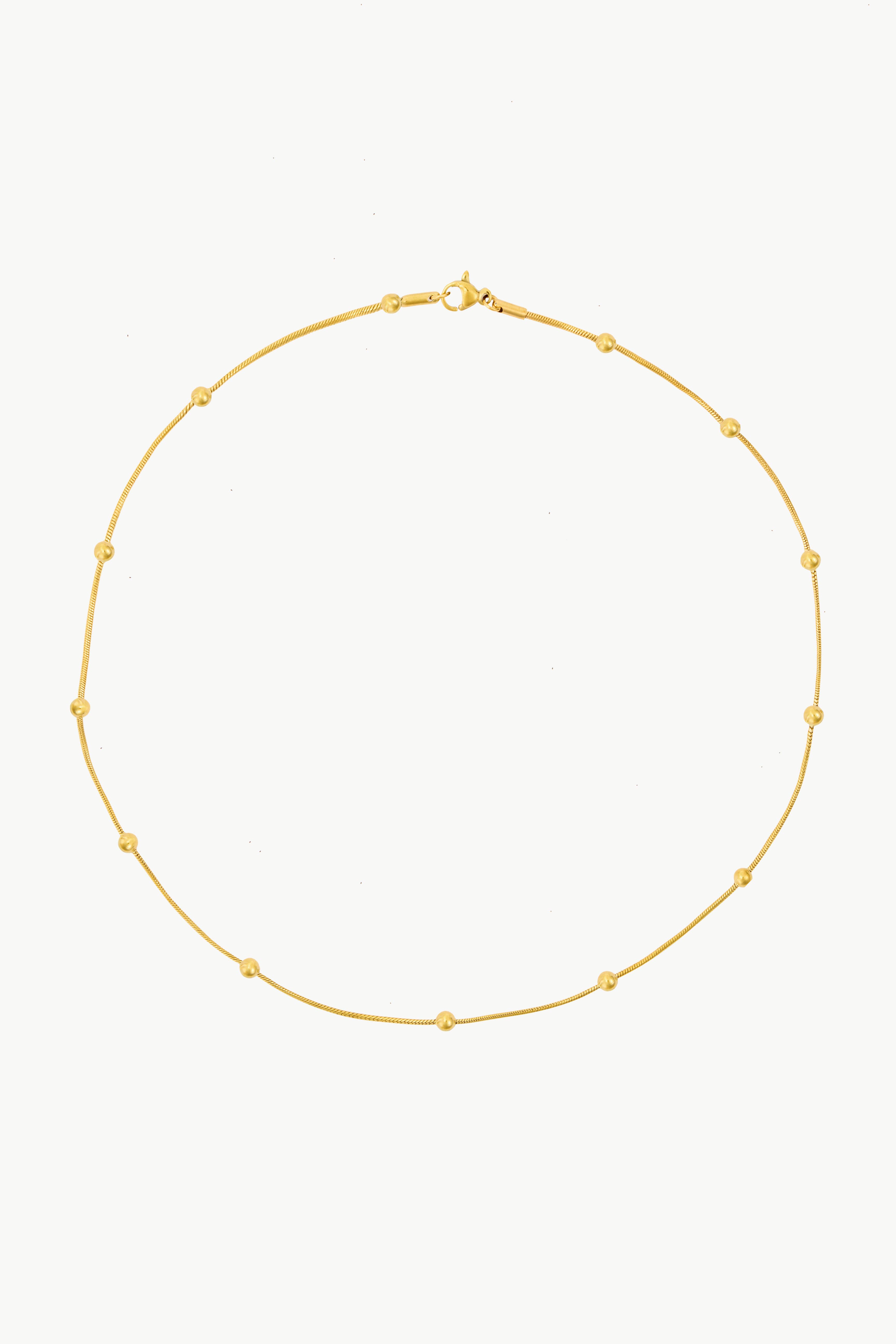 ARCTIC FOX & CO. – wholesale Link & chain necklace – Satellite Bead Chain Necklace - Waterproof0