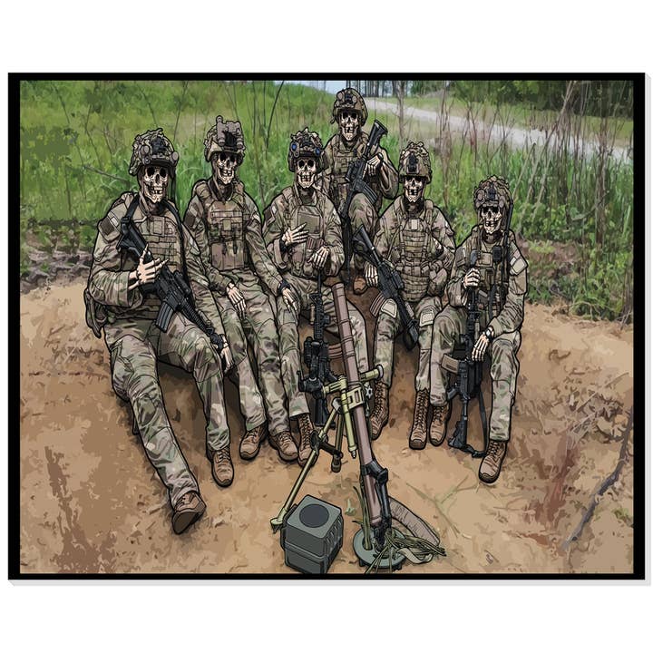 Impresión en acrílico de morteros para venta al por mayor de Platoon Daddy LLC