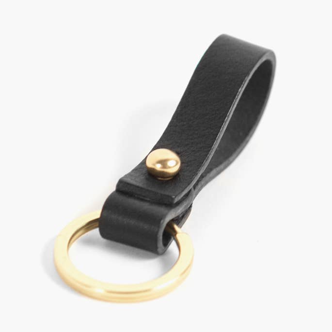 Slim Vegetable Tanned Leather Keychain for wholesale by Sylvan Park