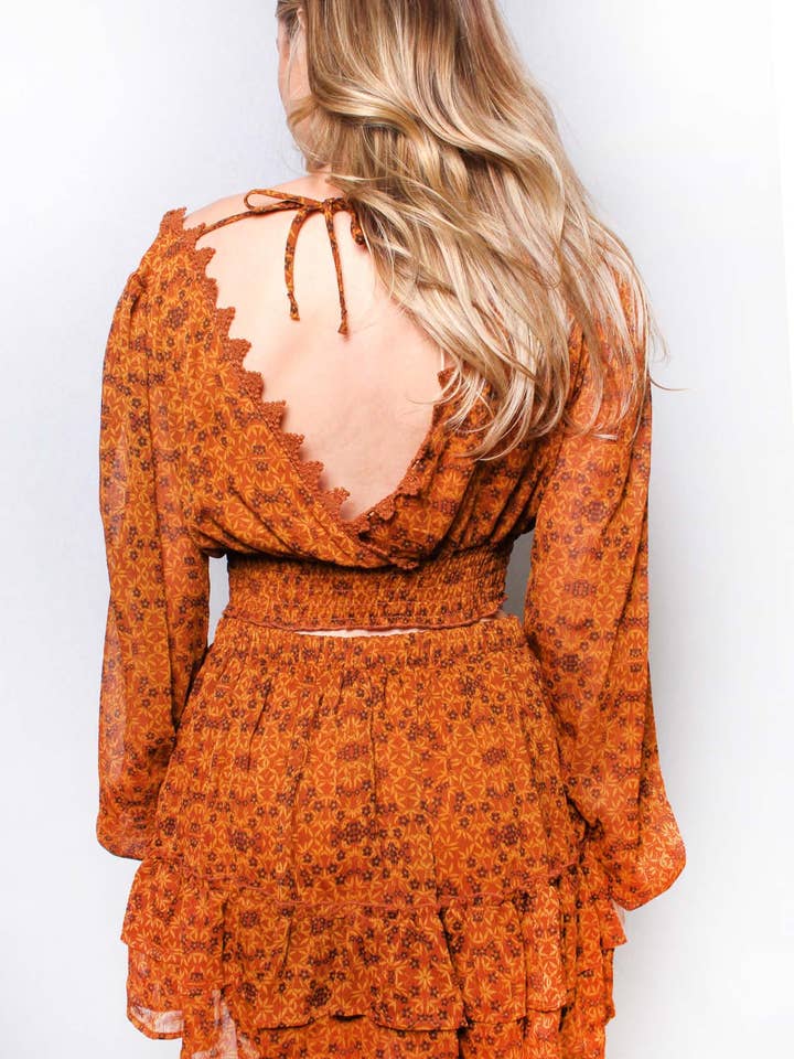 Good Stuff Apparel - Wholesale Skirt - Women's - Women's Layered Ruffle Printed Skirt5