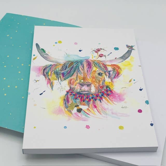 LoveLilly Hettie Highland A5 Softcover Notebook for wholesale by Hooli Mooli