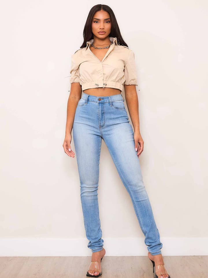 New Light Wash Skinny Jeans for wholesale by Vibrant M.i.U