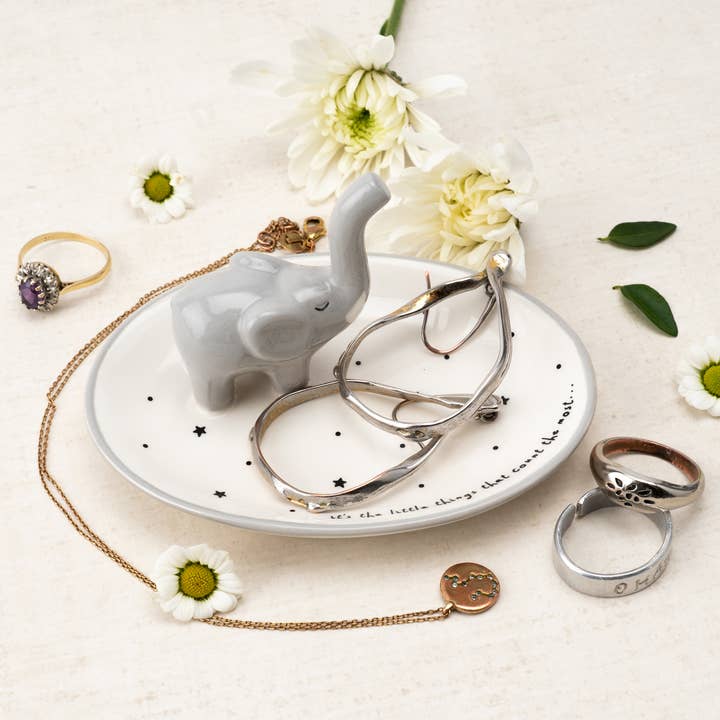 CGB Giftware - Wholesale Jewelry Dish - Send With Love Elephant Ring Holder Trinket Dish