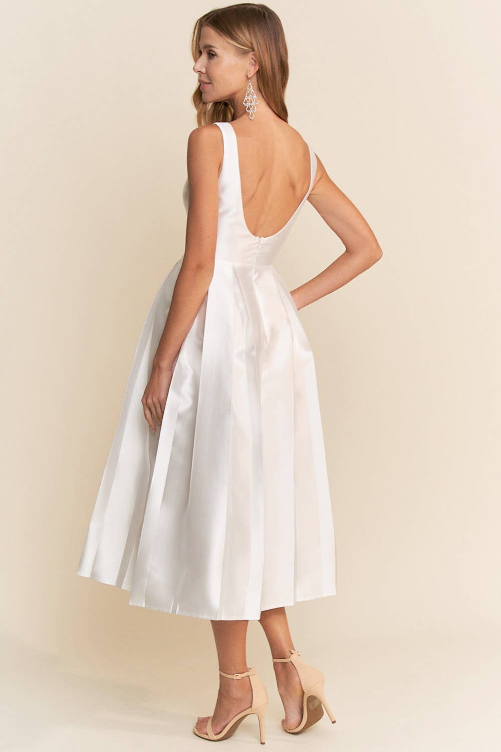 Maniju – Engroshandel Kjole - Dame – Taffeta midi-kjole med lommer7