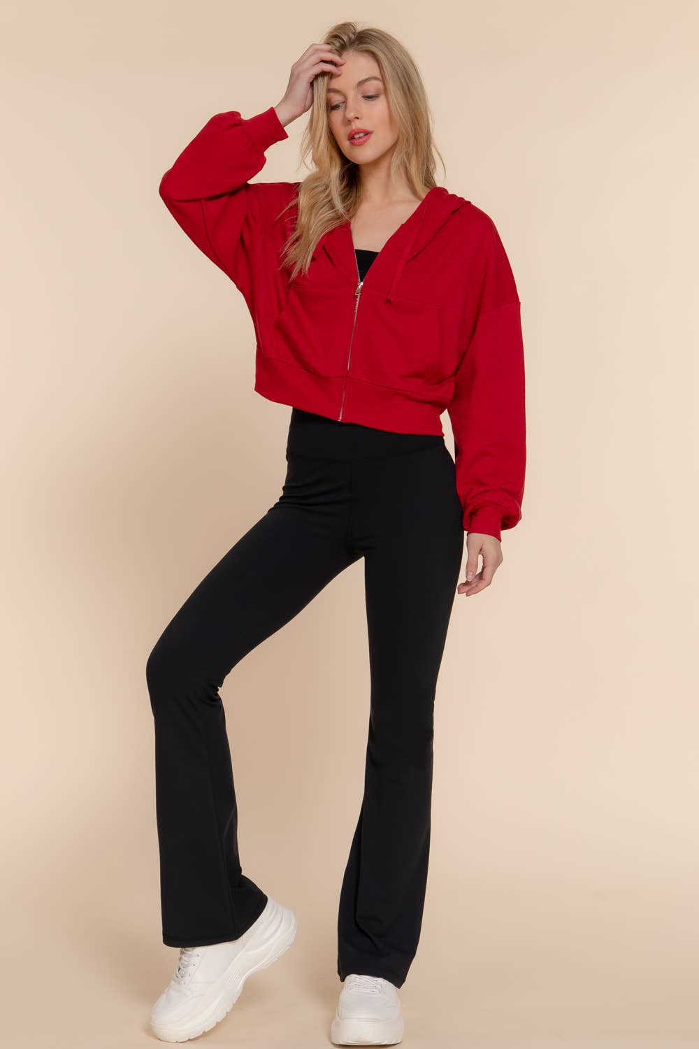 Active Basic | Active USA - Vente Sweat à capuche – femme - Veste à capuche zippée manches longues en French Terry36