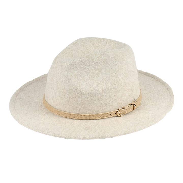 Fedora Faux Felt, Belt trim 3986 Hat Winter for wholesale by Jeanne Simmons Accessories