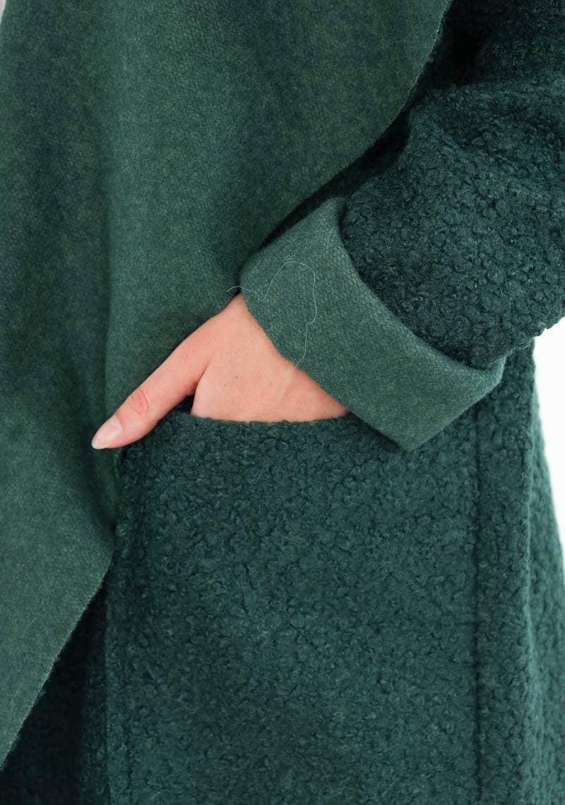 LINEN & COTTON HOUSE - Vente Manteau – femme - VESTE BOUCLETTE MATIERE RESPONSABLE + SIZE  35122 5