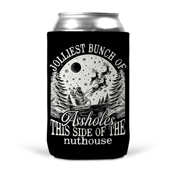 Jolliest Bunch Of Assholes Christmas Koozie for wholesale by tcbco