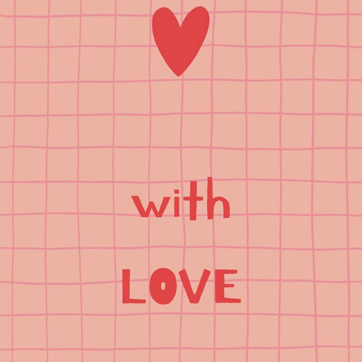 Lotte Leyssens illustration - Wholesale Love Card - Greeting card - with love - size A6 folded