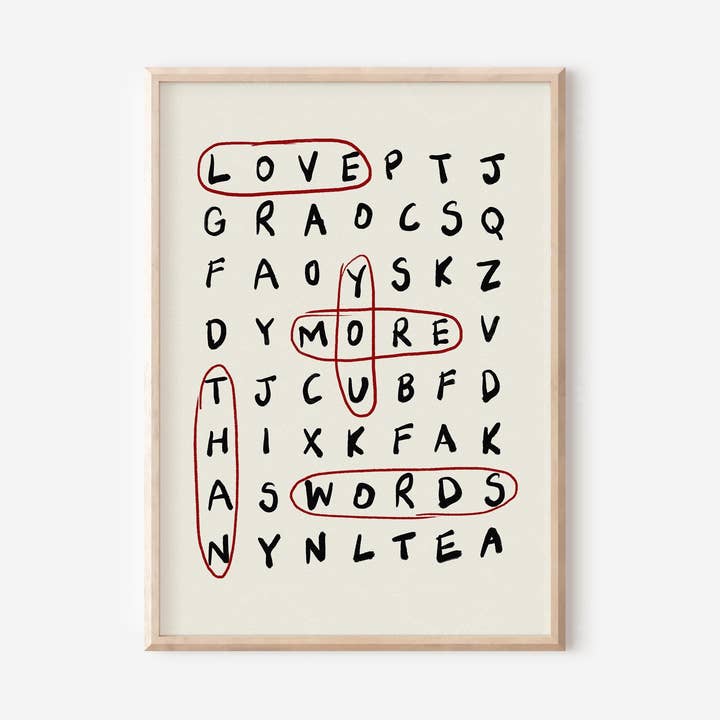 Elsker dig mere end ord print for engroshandel hos byKHAY