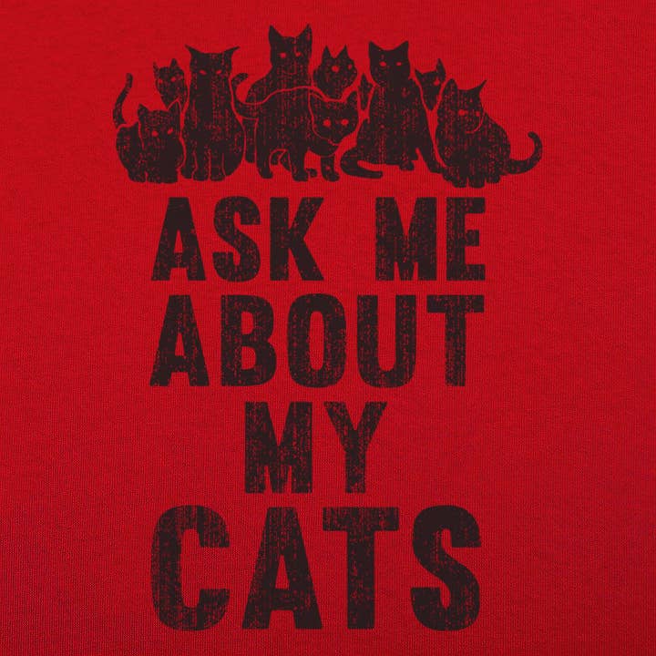 6DS - Wholesale Screen Printed T-Shirt - Women's - Ask Me About My Cats Women's T-Shirt3