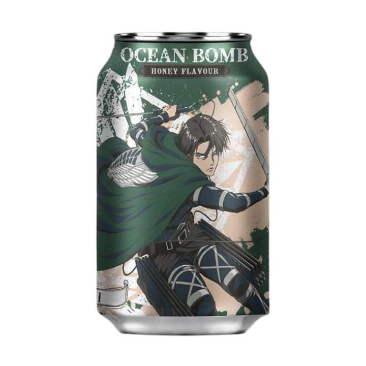 Ocean Bomb Attack on Titan Honey Sparkling Water (330ml) (Taiwan) 6ct for wholesale by Pops Distro Inc