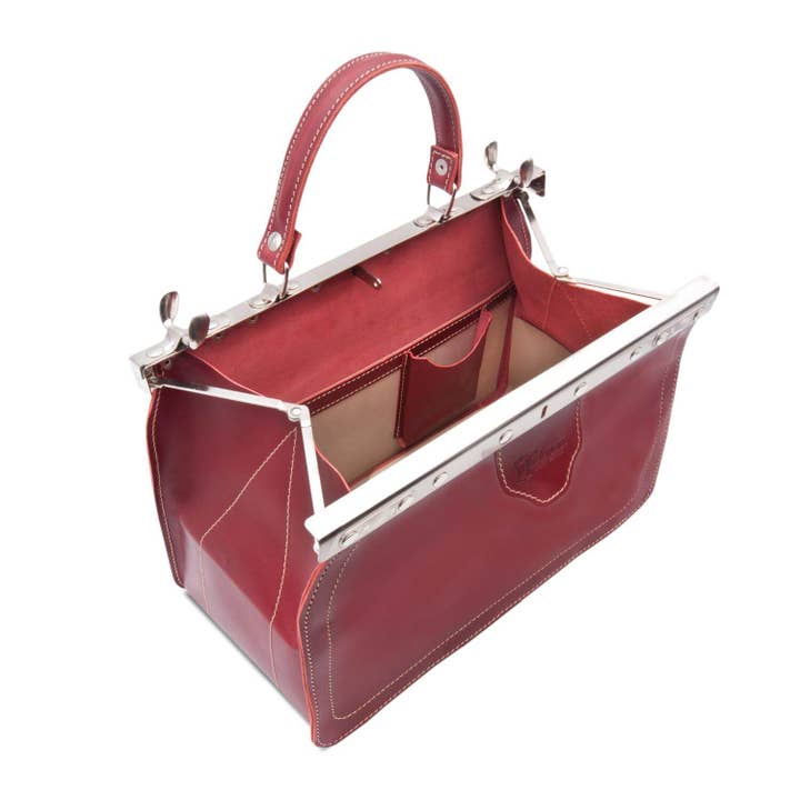 Thielemann Leather Manufacturer – wholesale Väska med handtag – Dam – Läkarkväska ”Santa Maria” med läderfickor11
