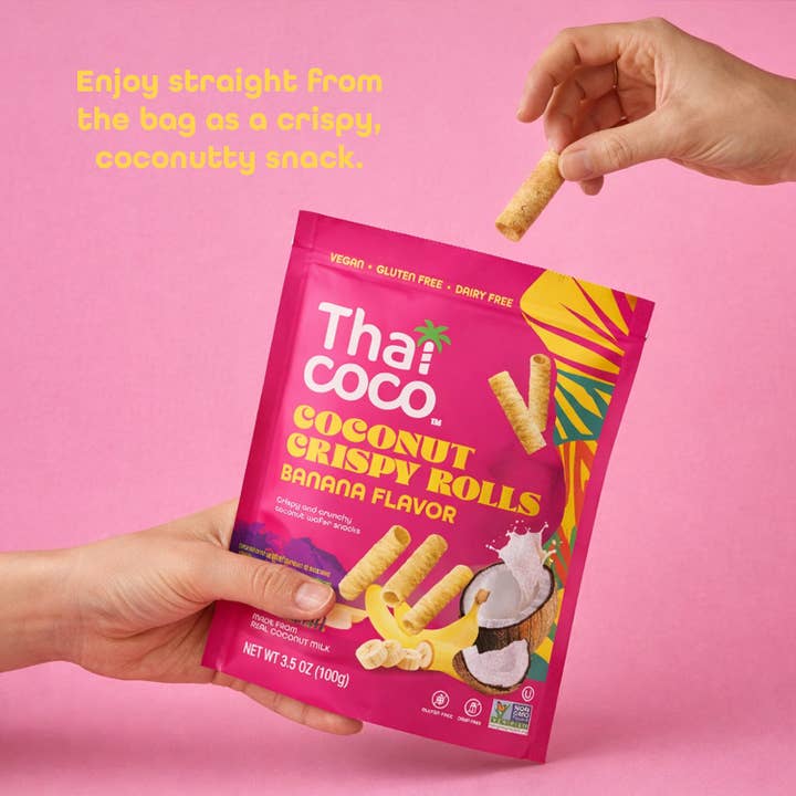 Thai Coco - Wholesale Cookie - Banana Coconut Crispy Rolls - 3.5 oz 1