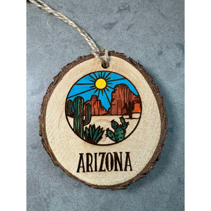 Arizona Hand Painted Ornaments for wholesale by Piñon & Pine