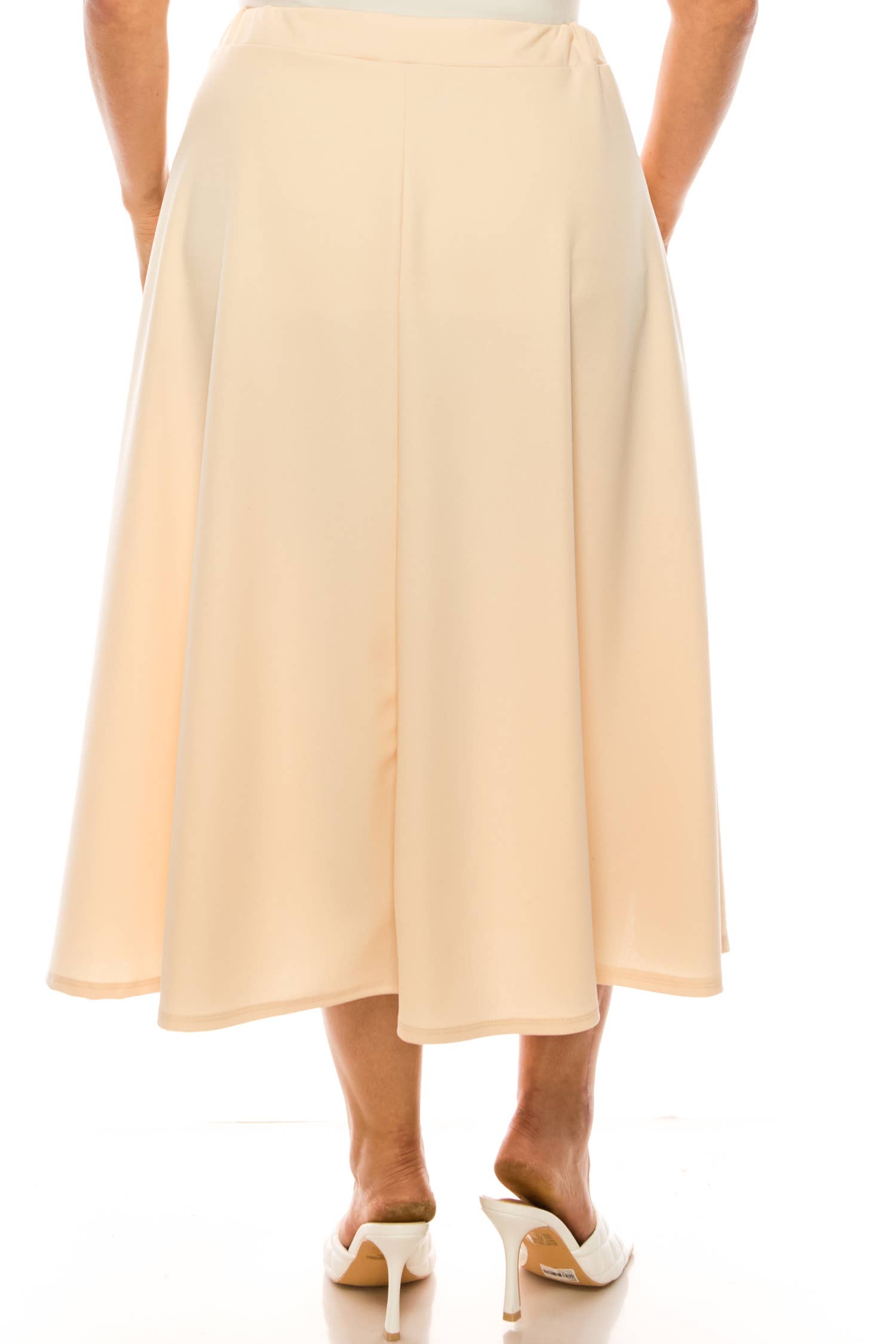 MOA COLLECTION - Vente Jupe – femme - Jupe mi-longue taille trapèze taille haute pour femmes46