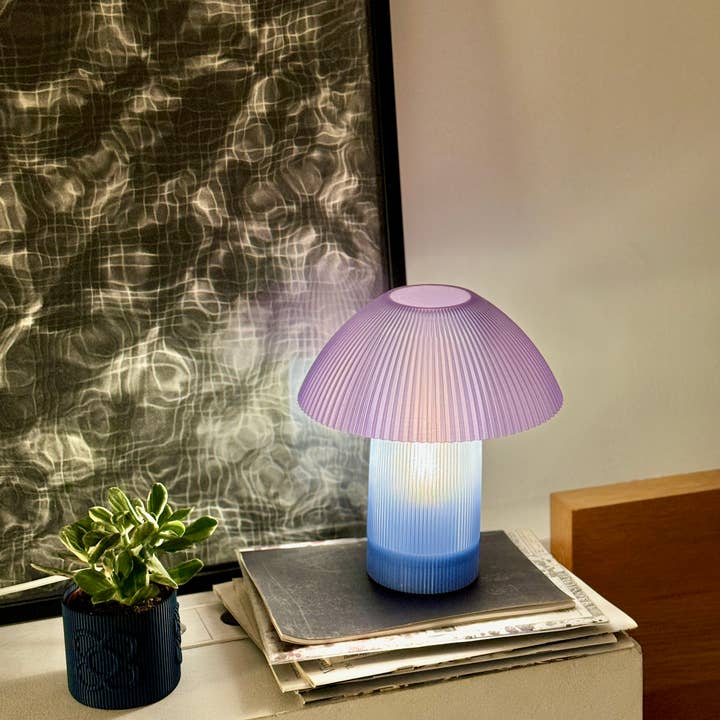 Coast Fig - Wholesale Accent/Desk Lamp - Shroom Table Lamp (Blue & Violet)2