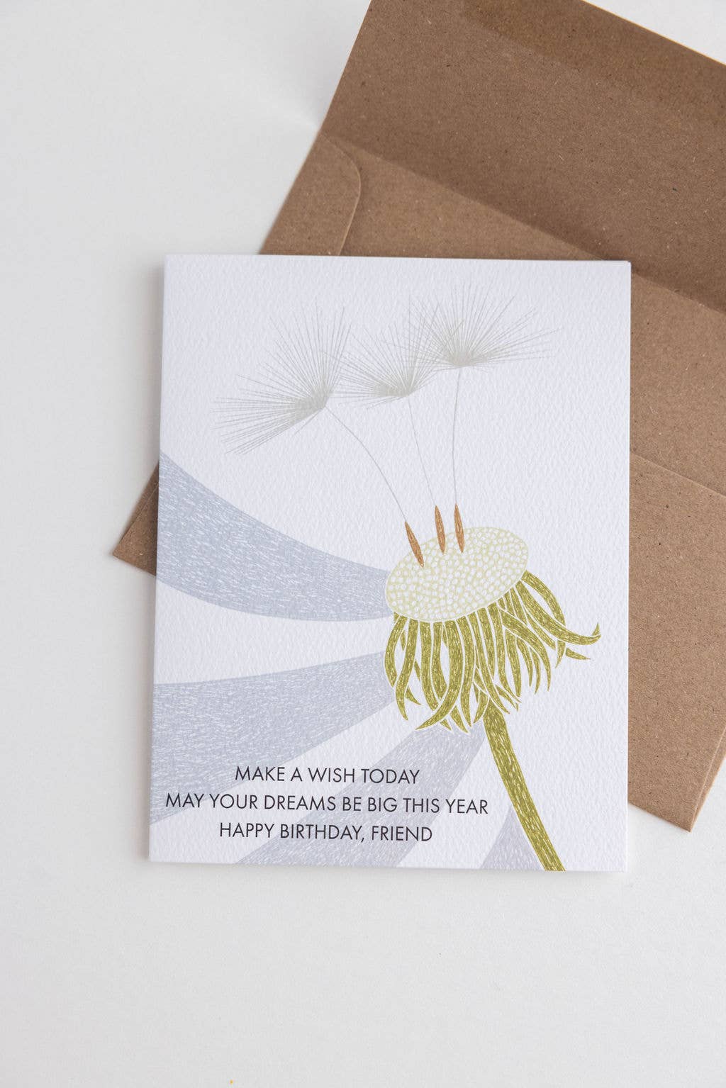 Quiet Lines Design - Wholesale Birthday Card - Dandelion Wish-Birthday Greeting Card1