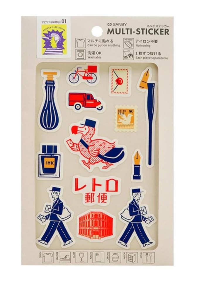 No-Iron Washable Obiwan × SANBY Multi-Surface Stickers for wholesale by 「FUNJI」In Japan