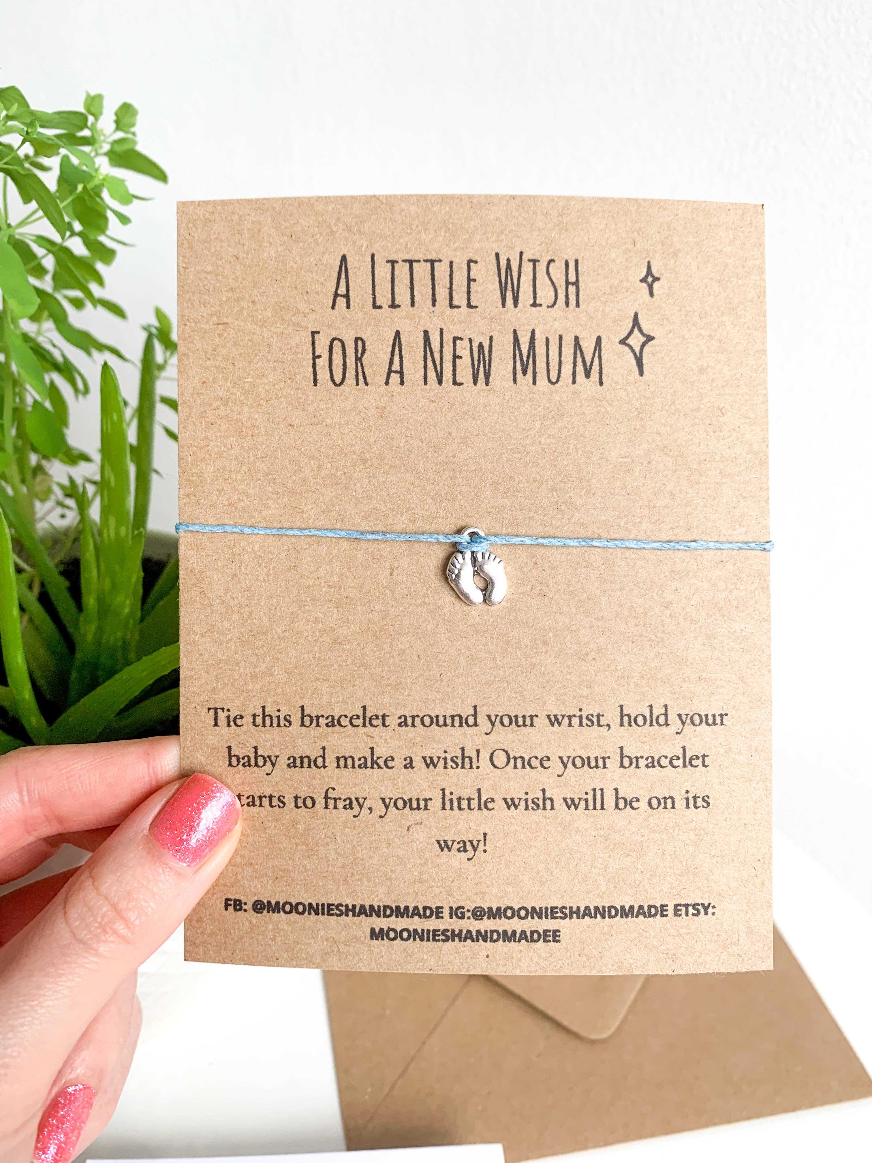 Moonieshandmade – wholesale Charm/dangle bracelet – New Mum Wish Bracelet, Baby Shower Gifts, Mum To Be Bracelet7