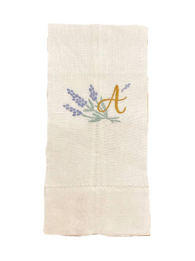 Essuie-mains monogrammé Bluebonnet pour la vente par Hibiscus Linens