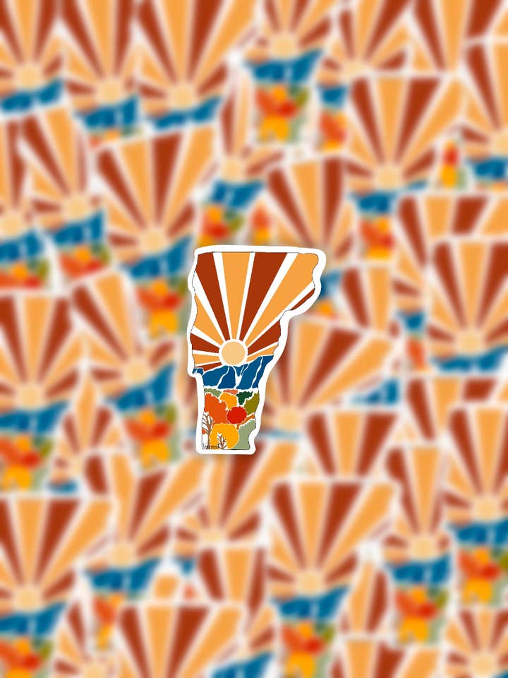 Autocollant État du Vermont pour la vente par CreationsByMaddied