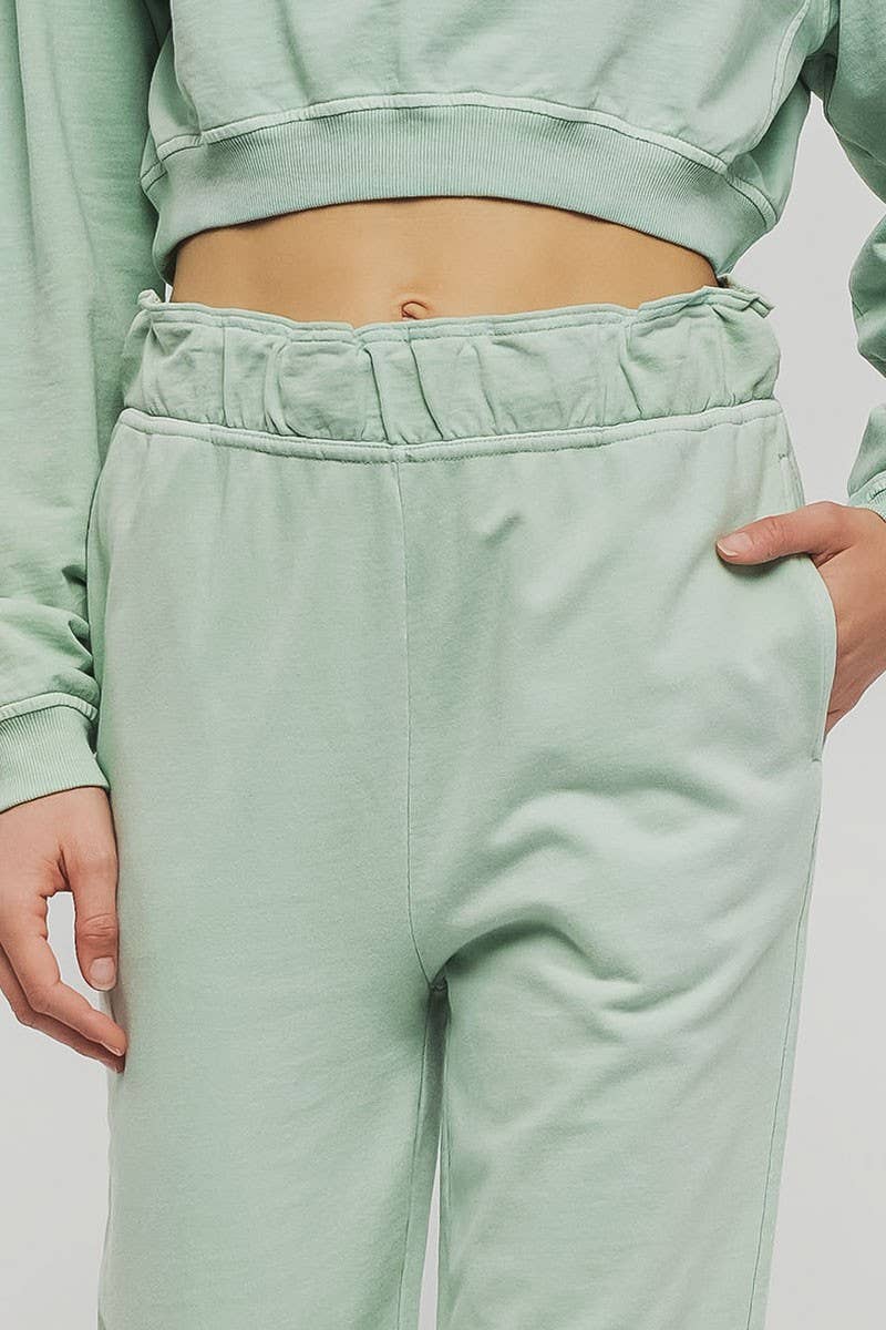 Urban Daizy - Wholesale Lounge Sweatpants/Joggers - Women's - Mineral Wash Wide Leg Elastic Waist Casual Sweatpants21