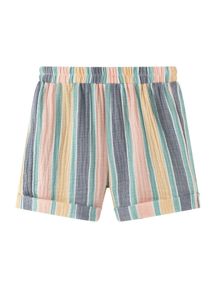Pantaloncini bambino 2-6A bambula righe colore JBV96205 per la vendita all'ingrosso da parte di Newness Kids