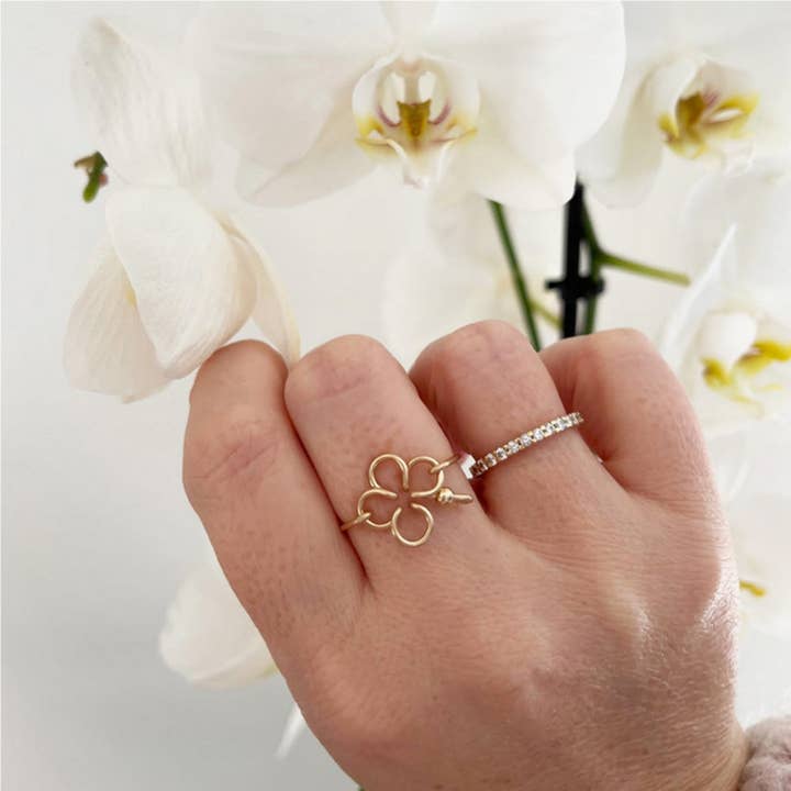 Gold-filled my clover bangle ring for wholesale by PADAM PADAM