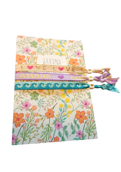 Sansira Jewelry - Wholesale Woven/Braided Bracelet - Bracelet Text Ribbon Greeting Card Hakuna Matata1