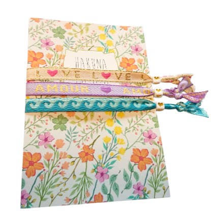 Sansira Jewelry - Wholesale Woven/Braided Bracelet - Bracelet Text Ribbon Greeting Card Hakuna Matata1