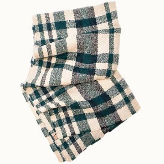 Olive & Pique - Wholesale Scarf - Unisex - Plaid Oversized Blanket Scarf / Shawl, 75" x 31.5", Hunter