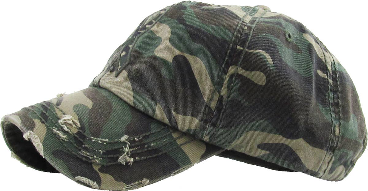 KBETHOS - Wholesale Baseball Cap - Men's - Camo Ribbon Vintage Ballcap2
