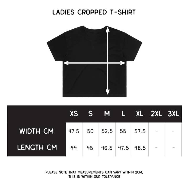 Art of Zig - Wholesale Screen printed t-shirt – Women′s - BEE FLOWER Ladies Black Crop T-Shirt2