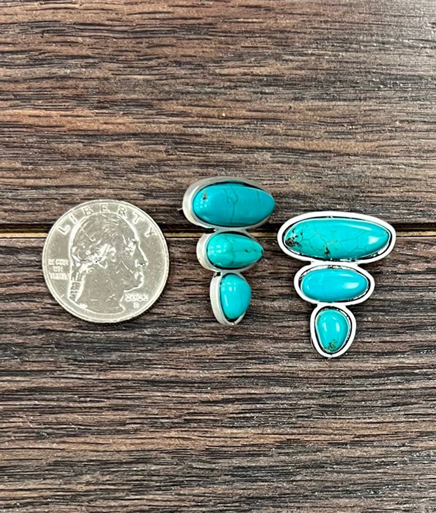 ISAC Trading Inc - Wholesale Stud/Post Earrings - 725267, Turquoise Stud Earrings 1