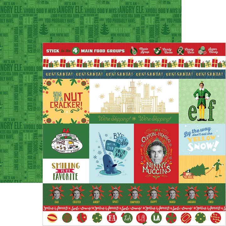 Paper House Productions - Wholesale Scrapbook - Scrapbook Paper - Elf - Tags & Borders