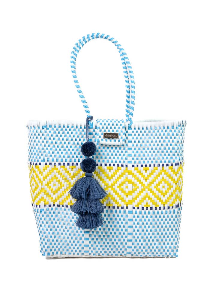 Aqua con Limón Hombro Taske for engroshandel hos Valerosa