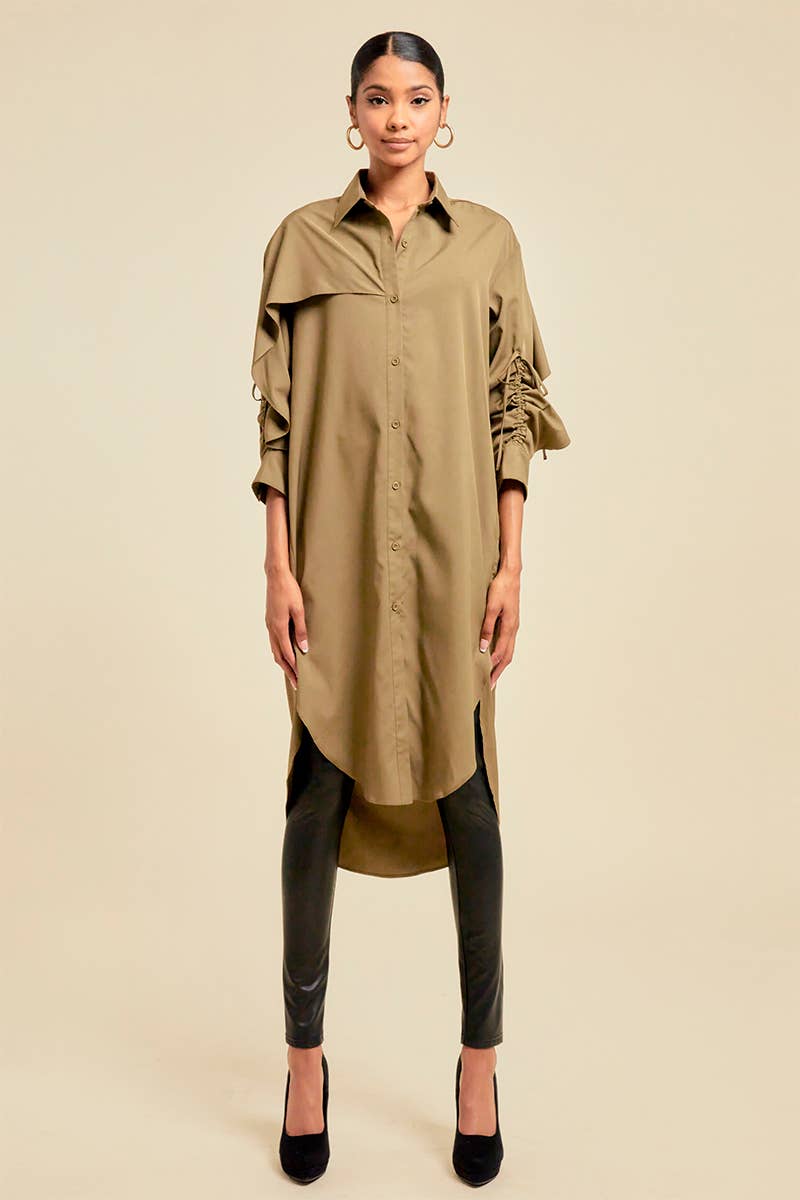 QMP Moda – Großhandel Kleid – Damen – ASYMMETRISCHES HEMDKLEID17