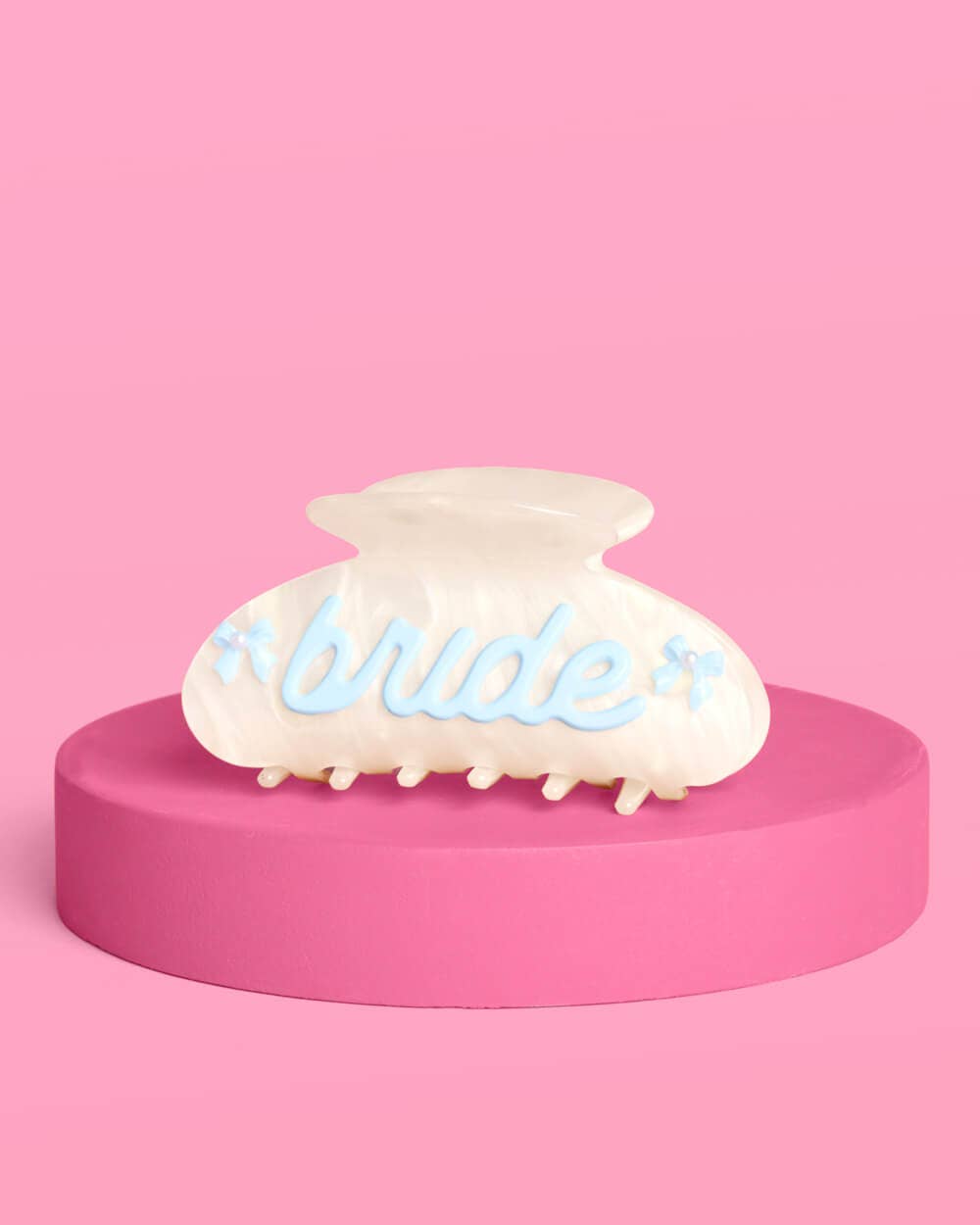 xo, Fetti - Wholesale Hair Clip - Women's - Something Blue Bride Clip - pearl acrylic claw clip2