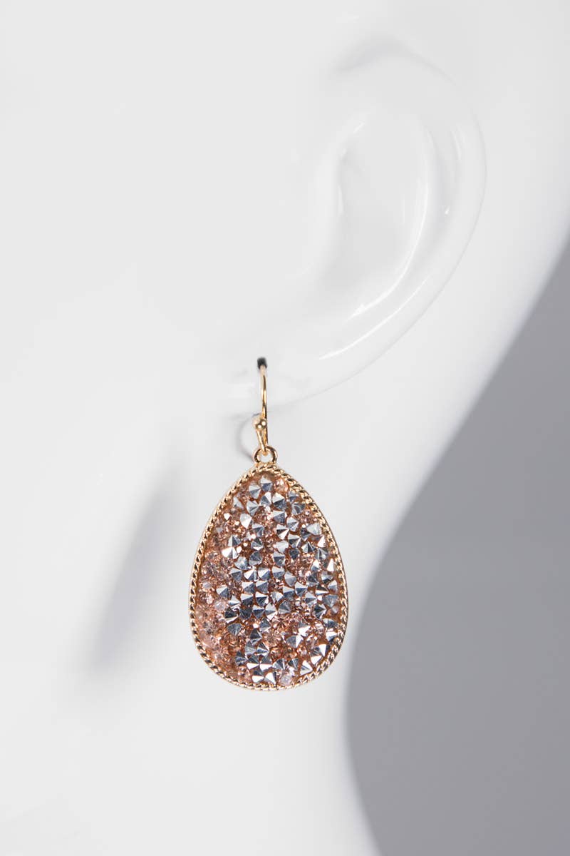 Urbanista Outlet - Vente Boucles d'oreilles pendantes - Boucles d'oreilles à crochet en forme de larme Glitter Stone2